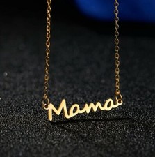 Mother's day MAMA letter pendant necklace for women 3 colours mom nameplate clav
