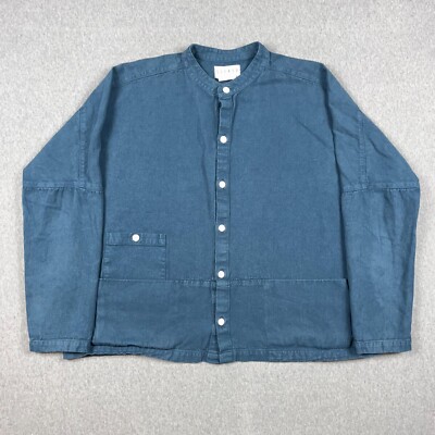 Seeker Raj Canvas Coat Adult XXL Jacket Chore Studio Cotton Hemp Blend Blue
