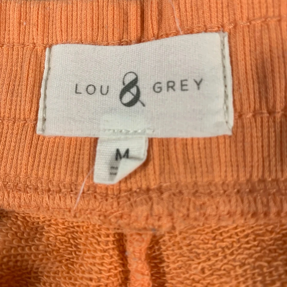 Lou Grey Sweats Short Womens M Orange Pull on Drawstring Stetch Comfort 30x3 Mid - Image 2 of 4