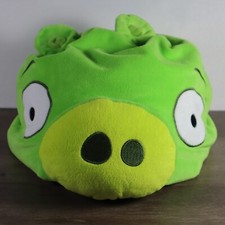 Angry Birds Green Pig Plush Bean Bag Pillow Foam Beads 12 X 10 inch