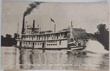 Vintage Postcard RPPC US Greenbrier Stern Wheeler Ohio River b AA3