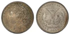 1921 $1 Morgan Silver Dollar - Neon Rainbow Toning - BU - SKU-D2699