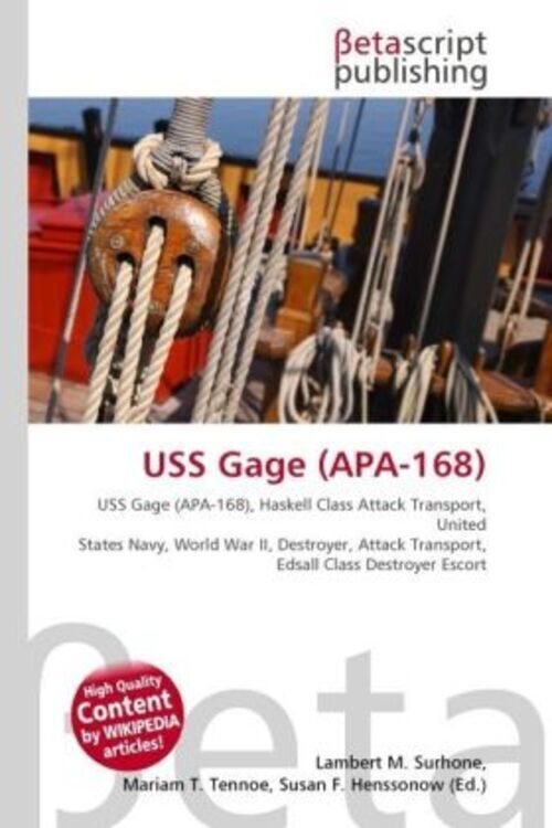 Lambert M. Surhone (u. A.) | Uss Gage (apa-168) | Taschenbuch |