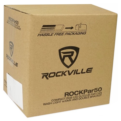 (10) Rockville RockPAR50 WHT LED RGB Par Can DJ/Club DMX Wash Lights+Cables - Picture 9 of 11