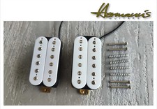 Vintage Alnico V Humbucker Pick Up Set, Weiß, Handgewickelt, Top Sound