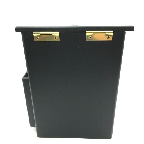Adiroffice Squared Wood Locking Suggestion Black Side Pocket Pen Keys Included - Afbeelding 6 van 12