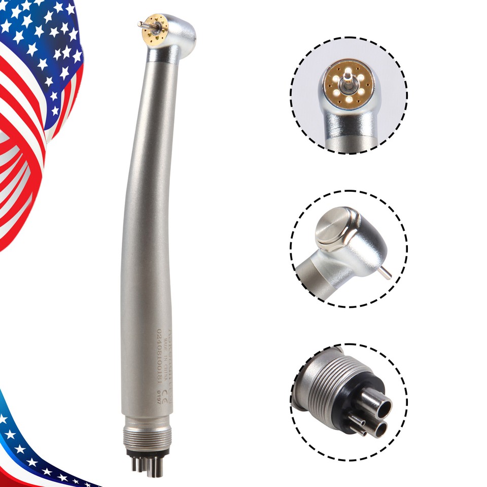 Dental High Speed E-generator LED Fiber Optic Push Button Triple Water Spray Handpiece TX-164 - Foto 9