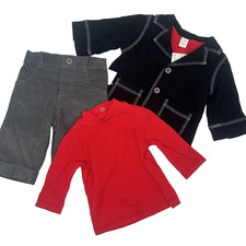 First Impressions 0-3 Months 3 piece boys outfit shirt pants jacket NWT