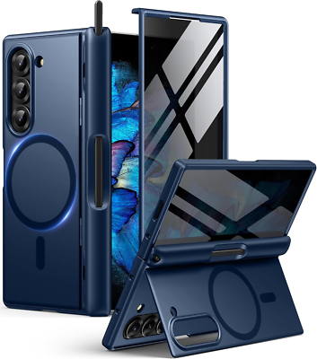 Magnetic Z Fold 6 Case with Privacy Screen, S Pen Holder