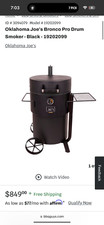 oklahoma joe smoker grill good condition