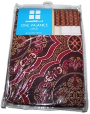 Essential Home Red Carmel One Valance - 60 x 16 in.