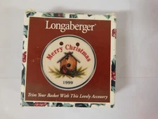 Longaberger MERRY CHRISTMAS Tie On