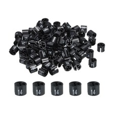 Appendiabiti Marcatore Appendiabiti Colorato Taglia Etichetta Indumenti (Numero 14, Nero) 100pz
