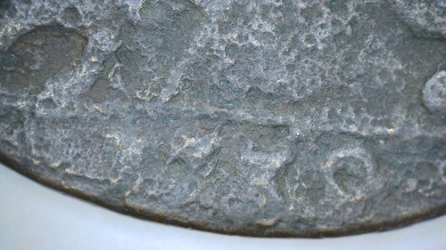 BRITAIN 1730 Half Penny King George II American Colonial Era Copper Coin KM 566 - Picture 8 of 14