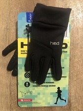 HEAD KID'S TOUCHSCREEN GLOVES, Black, L 10-14 