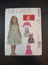 McCall’s Sewing Pattern M6018 EASTER DRESSES Sash Shrug Girls Sz 6 7 8