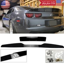 Gurney Flap Gloss Blackout Decklid Wickerbill For 10-13 Camaro Rs Ss Spoiler