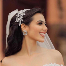 Luxurious Beaded Leaf Vine Wedding Headband Accessory Headwear Bridal Headpiece
