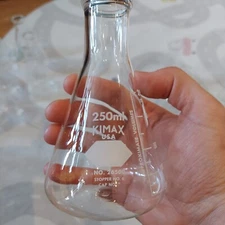 Vintage Kimax or Pyrex 250 ML Erlenmeyer Flask #26500 or #4980 Made In USA Exc++