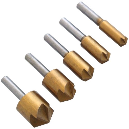 Amtech Countersink Bit Set Titanium Coated 8-19mm Wood Drill Bits F0840 5pc - Picture 2 of 2