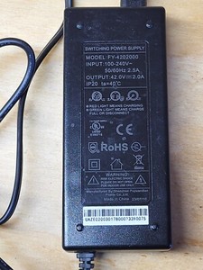 Power Supply FY-4202000 42V 2.0A Fast Charge for Scooter - FAST SHIPPING