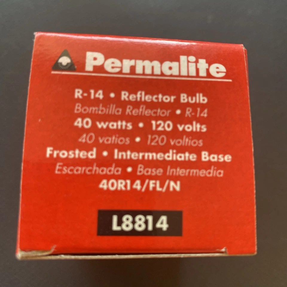 Permalite 40R14/FL/N 120V R-14 Reflector Bulb 40 Watts 120V Frosted Intermediate - Image 3 of 4