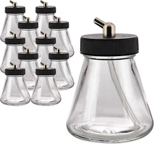 (Pack of 10) TB-004 Empty 2.7-Ounce (80Cc) Glass Jar Bottles with 60° down Angle