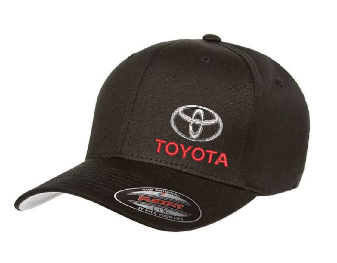 Toyota Motor Auto Logo Black Hat Flexfit Baseball Cap Embroidered Emblem
Opens in a new window or ta