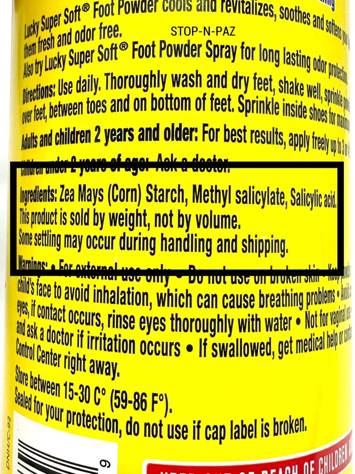 Pure Cornstarch Foot Powder 100 Talc Free Absorb Wetness Odor Control