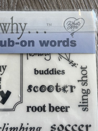 WHAT'S NEW Scrapbooking Sticker Sheet QUOTES Rub On Words Love My Little Boy - Afbeelding 11 van 14