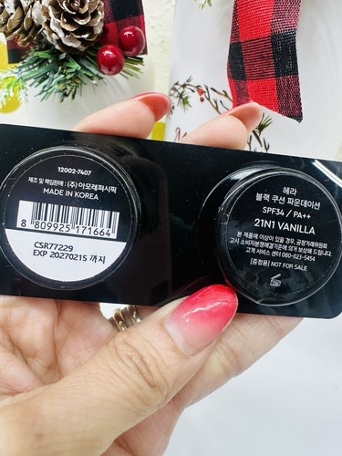 HERA MINI Black Cushion & Reflection Skin Glow Shade 21N1 5g x 2 Pcs + Sample - Picture 6 of 11