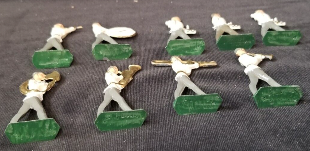 9 Vintage CAST METAL 25/8" MILITARY BAND TOY SOLDIERS eBay