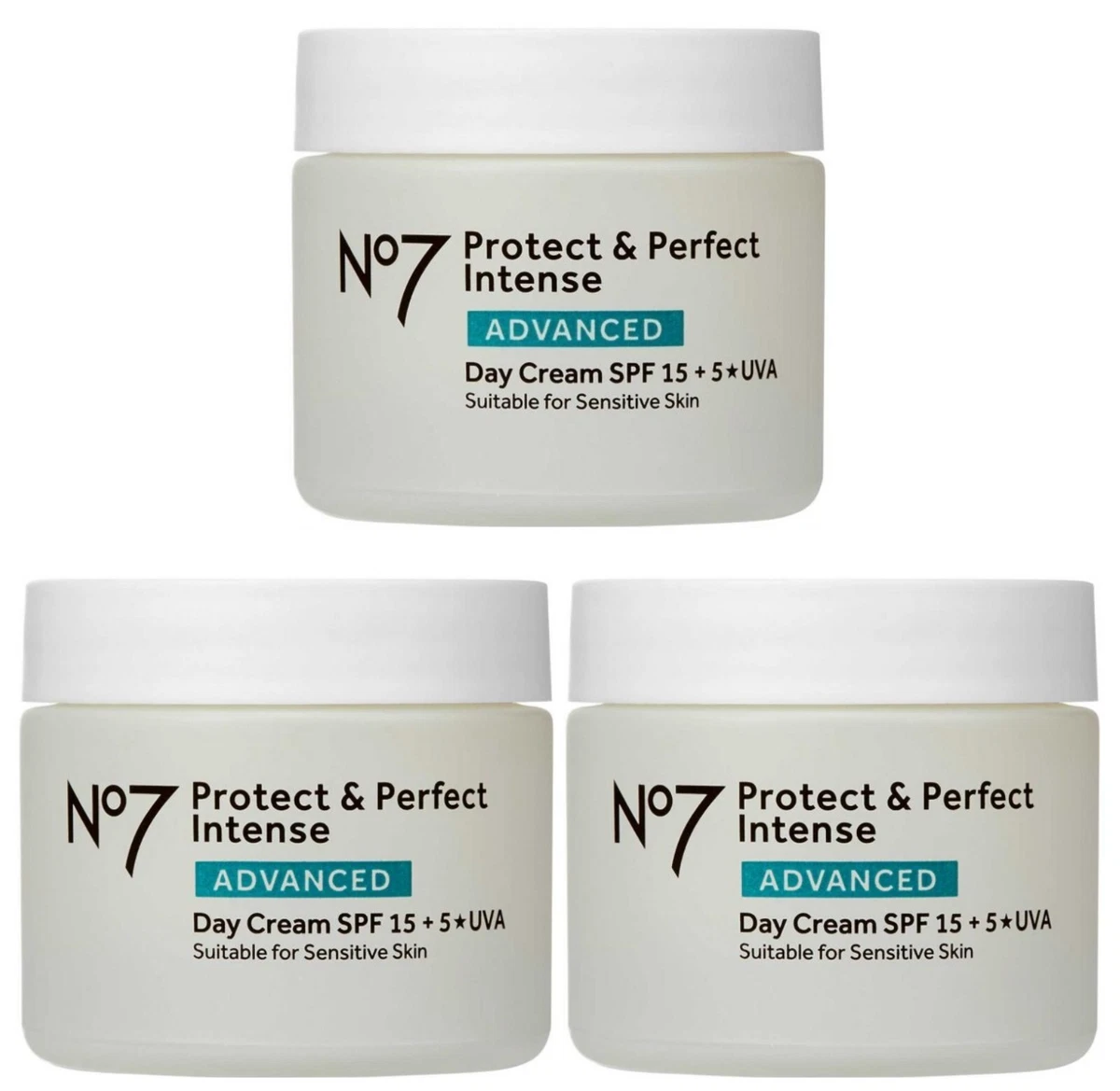 Boots No7 Protect Perfect Intense Advanced Day Cream 3 x 50ml Boxed NEW