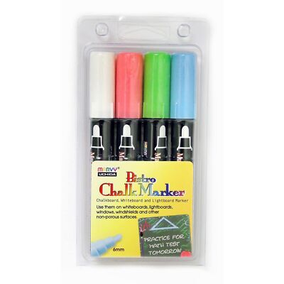 Bistro 4804ED Bistro Chalk Markers Brd Tip 4 Clr