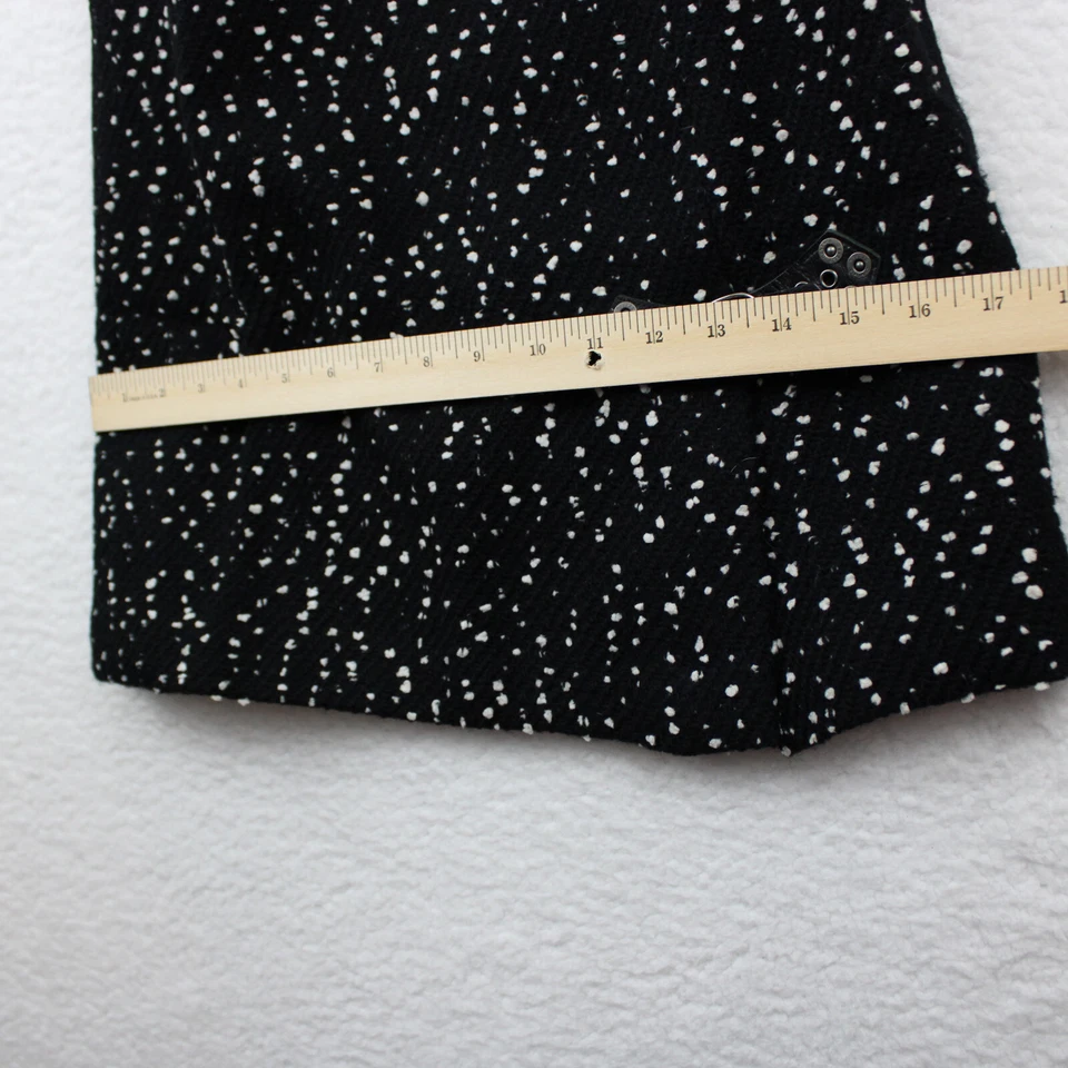 Cynthia Steffe Side Zip Mini Skirt, Women's 6, Textured Knit Black & White - Image 4 of 4