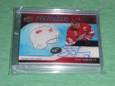2019-20 UD Ice Steve YZERMAN AUTO 3/5 Ice Buckets Signatures Red *CASE HIT*