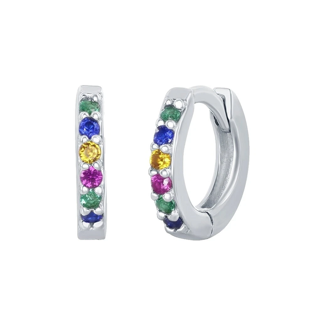 Cubic Zirconia Fashion Hoop Earrings