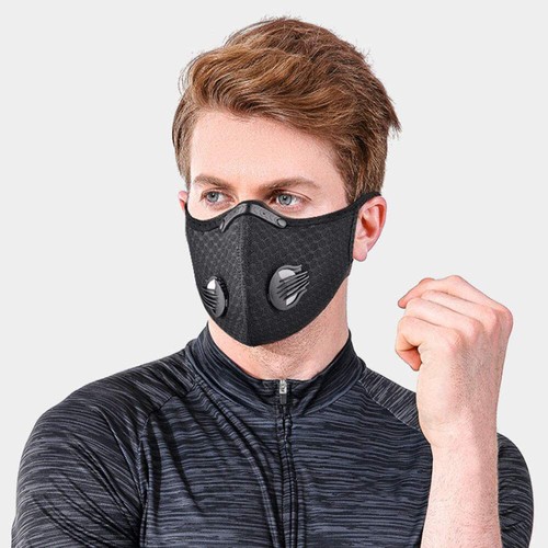 Reusable Sports Face Mask Activated Carbon Filter PM2.5 Air Purification Cycling - Picture 8 of 16