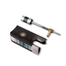 4/4 Full Size Cello Bow Frog Pure Silver Ebony Wood Cello parts Durable