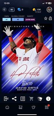 2017 Topps Bunt David Ortiz Signature Series Legends Award 45 CC [DIGITALE KARTE]