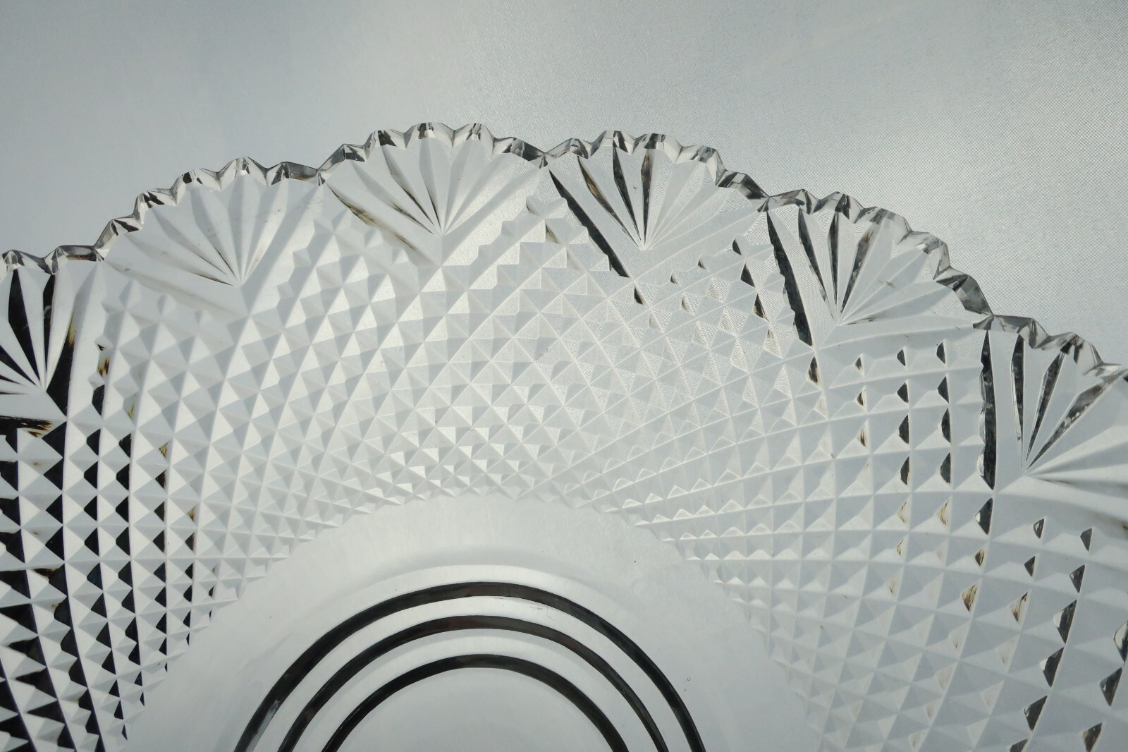 Antique Silver Plate Cut Crystal Swan Tazza Table Centerpiece Bowl Compote Glass