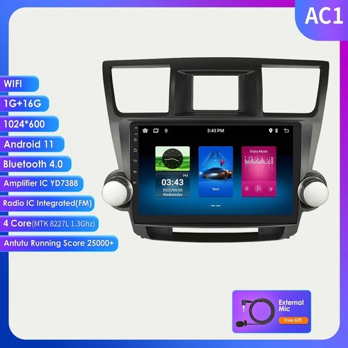 For 2008-2014 Toyota Highlander Android 11 Car Stereo Carplay Radio GPS 1+16GB - Bild 1 von 6