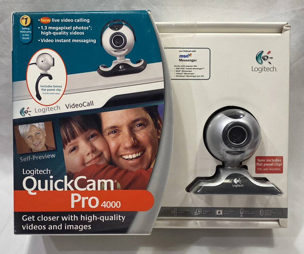 tom synge Fonetik LOGITECH QUICKCAM PRO 4000 WEB CAM-SEALED 97855028549 | eBay