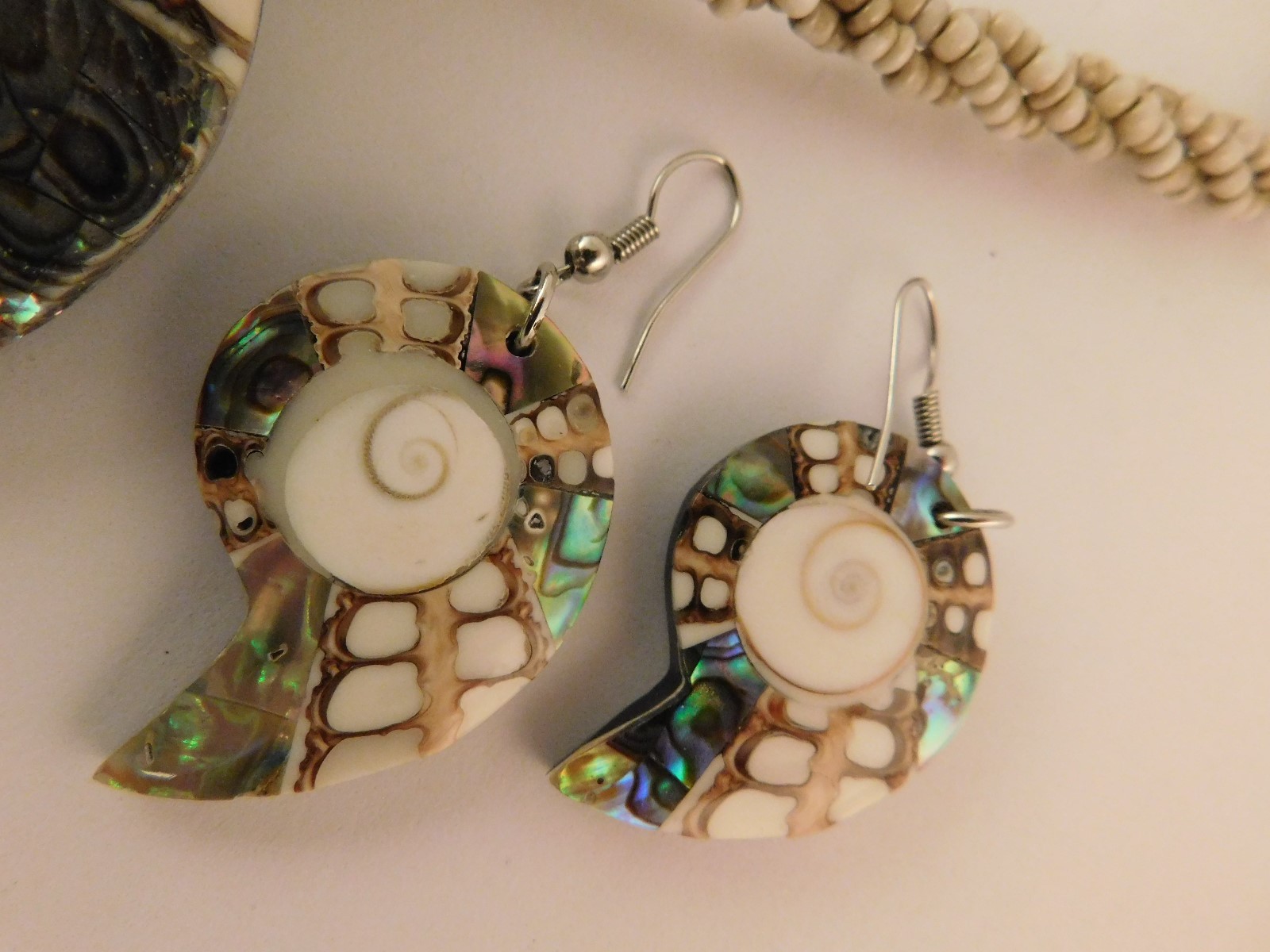 ARTISAN HANDCRAFTED SHELL ABALONE MOP INLAID PEND… - image 9