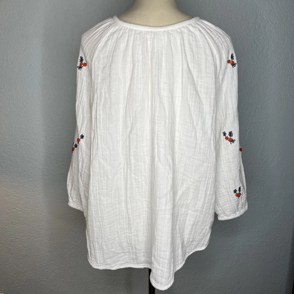 Top Velvet by Graham & Spencer Selma Fleur bordado talla XL algodón calado Foto 4 de 4