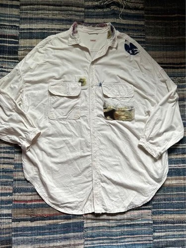 Kapital, KAPITAL Kountry Moleskin Distressed Slappy White Shirt vintage from Japan