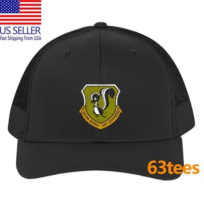 Lockheed Martin Skunk Works Black Printed Adjustable Trucker Hat Cap Adult Size