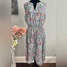 TAHARI Women’s Print Midi Flare Dress Size XL