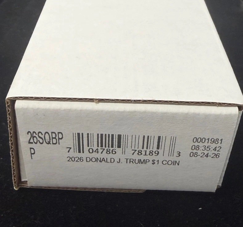 2026 Donald J. Trump $1 Coin 100-Coin Bag 26SQBP Sealed Box 8/24/26