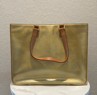 Louis Vuitton Vernis Tote Monogram Bag Yellow